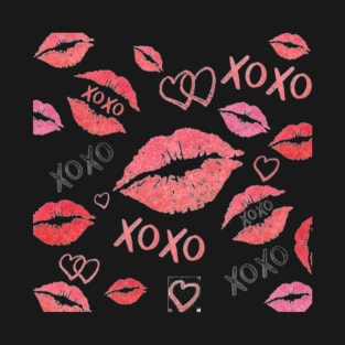 Hearts, Lips And Kisses T-Shirt