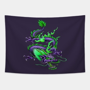 Chinese Coiling Dragon Mythical Time Controlling Creature Tapestry