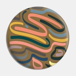 Afro 90's Pop Art Stripes Pin