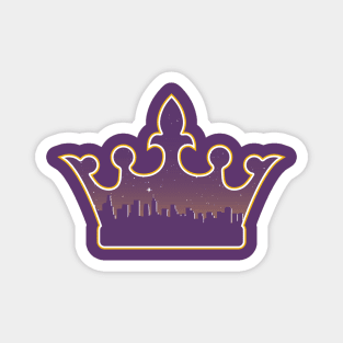 Los angeles kings City Skyline Purple Magnet