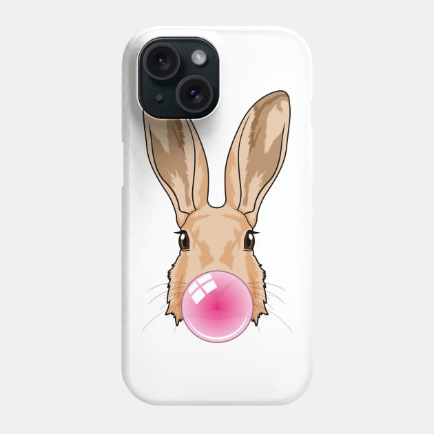 Bunny with Chewing gum Phone Case by Markus Schnabel