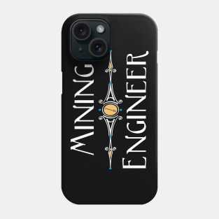 Mining Engineer Decorative Line White Text Phone Case