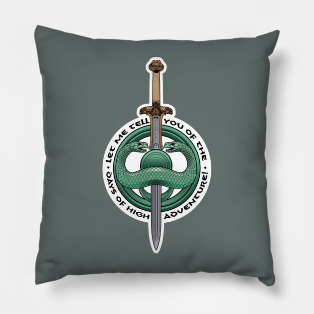 Quest of the Barbarian Items Pillow by Fire Forge GraFX