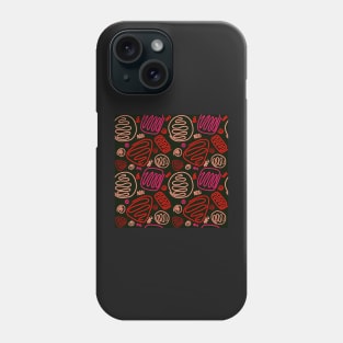 Red Pink One Line Shapes Phone Case