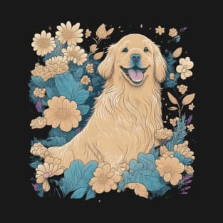 Golden Hearts - Joyful Golden Retriever Delight T-Shirt