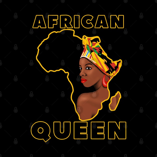 African Queen Melanin Afro Black History by Merchweaver