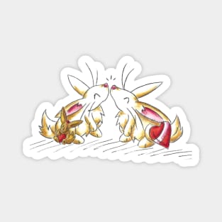 February Rabbits Magnet