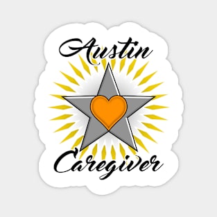 Austin Caregiver black font design Magnet