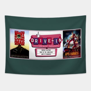 Drive-In Double Feature - Army of Darkness & Night of the Living Dead Tapestry