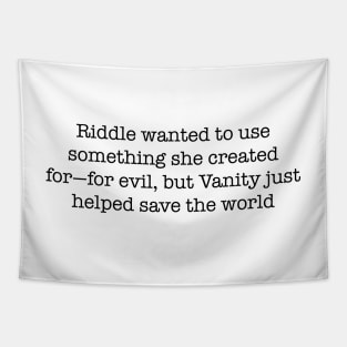 Vanity Crimson Rivers Quote Tapestry