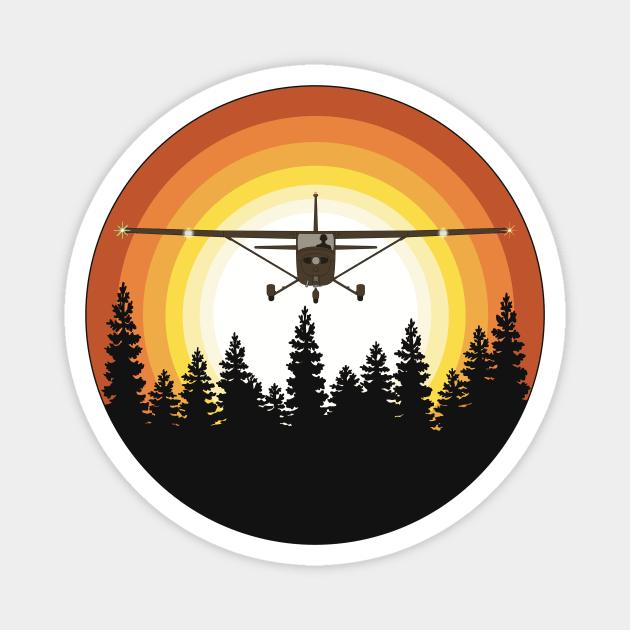 Cessna Sunset Magnet by Kassi Skye