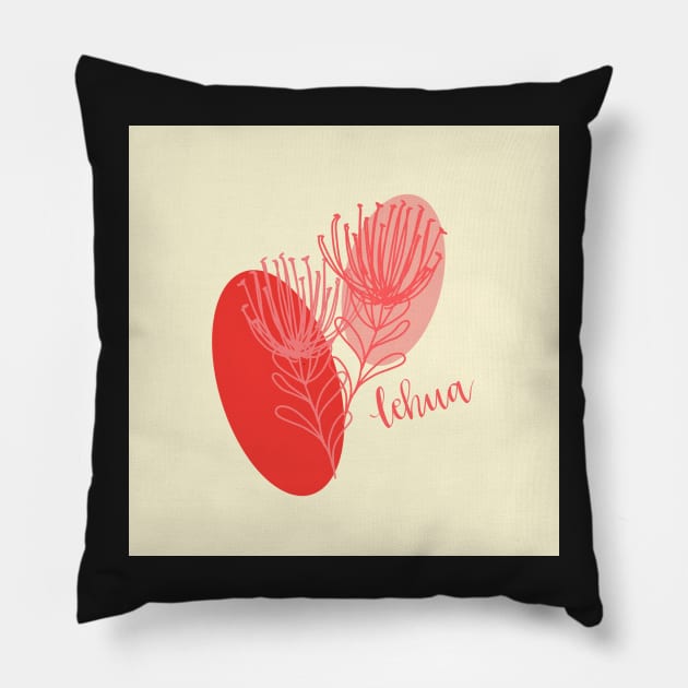 Lehua Pillow by lyndsiemark