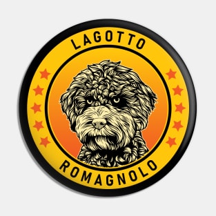 Lagotto Romagnolo Dog Portrait Pin