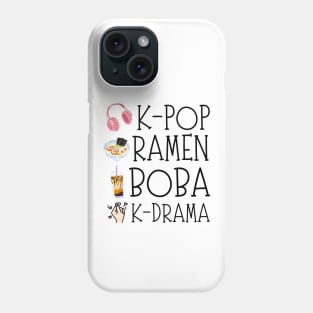 K-pop Ramen Boba And K-drama Cute Gift Phone Case