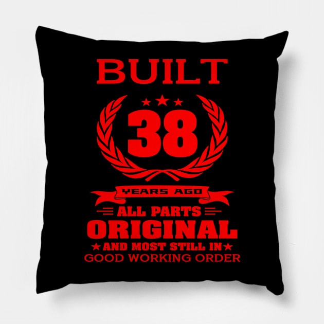 38th Birthday Pillow by A Zee Marketing