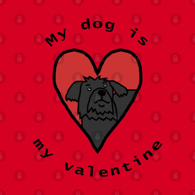 My Dog is My Valentine Puli Yorkie Cross by ellenhenryart