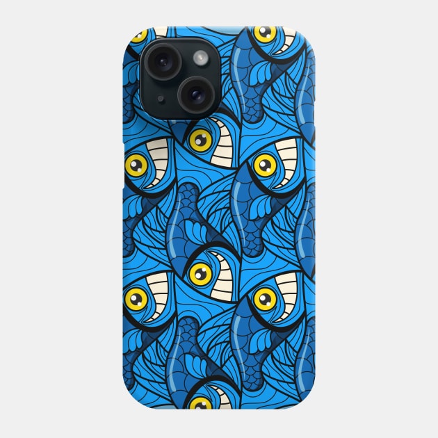 Escher fish pattern IV Phone Case by Maxsomma
