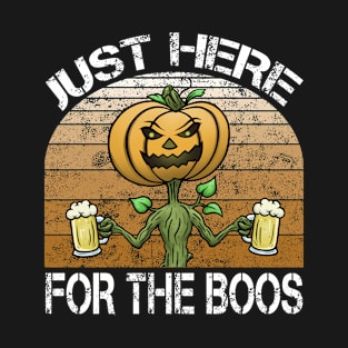 I’m Just Here For The Boos Pumpkin Halloween Costume Gift T-Shirt