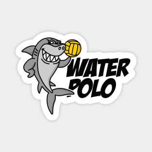 Water polo player funny water polo shark cartoon Magnet