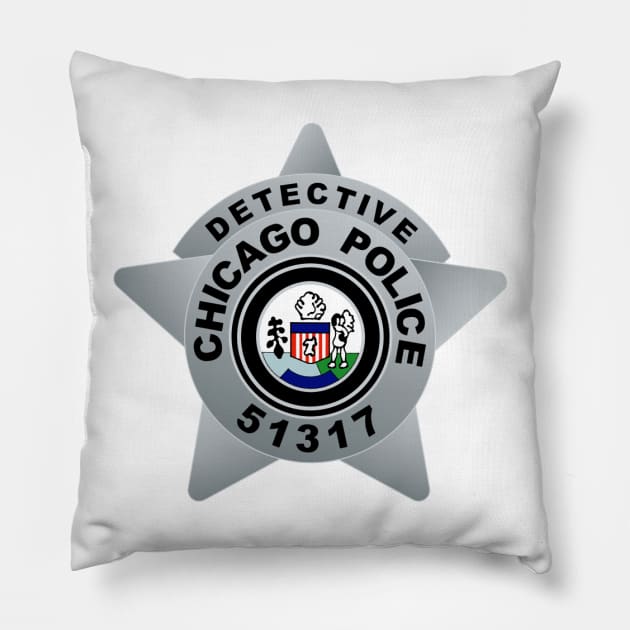 CHICAGO P.D. BADGE - 51317 - DETECTIVE - ERIN LINDSAY - SOPHIA BUSH Pillow by emilybraz7