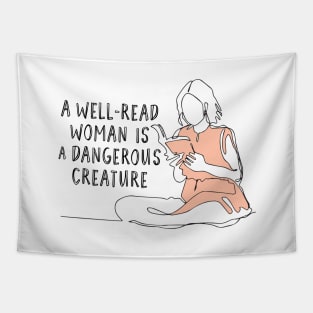 A well-read woman is a dangerous creature Tapestry
