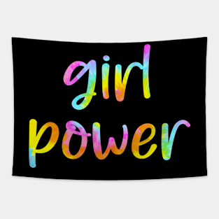 Girl power tie dye Tapestry