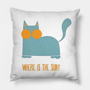 FUNNY CAT WEARING SUNGLASSES, CAT LOVER, GIFT, PETS, FUNNY CAT, COOL CAT, CUTE CAT, CUTE ANIMAL Edit View Pillow