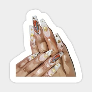 Religious Bling Guadalupe Nails Art Magnet