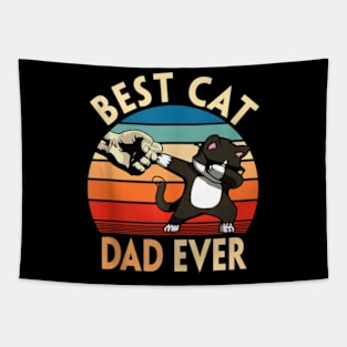 Best Cat Dad Ever Cat Dad Father Vintage Yx Tapestry