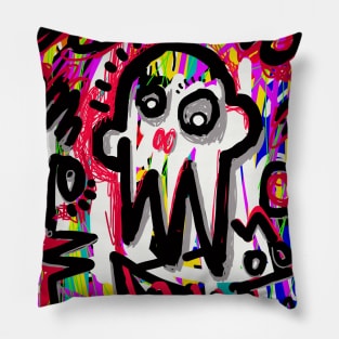 expressionism skull Pillow