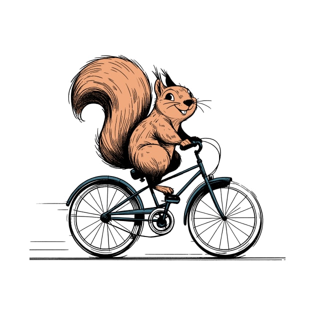 Squirrel Riding A Bicycle by MasutaroOracle