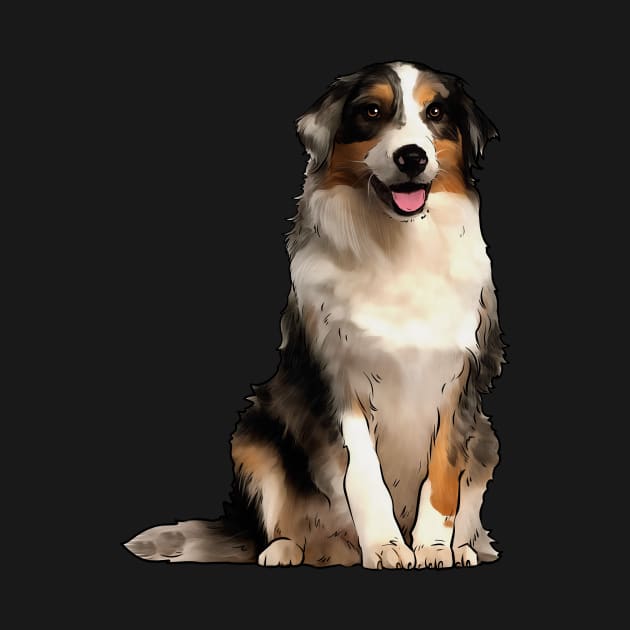 Australian Shepherd Dog by whyitsme