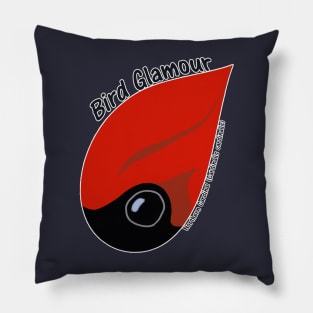 Northern Cardinal (Large Text) Pillow