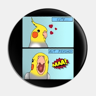 cute but psycho birb comic Pin