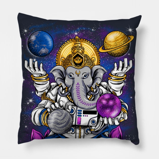 lord ganesha Pillow by spoilerinc