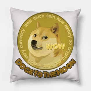 Dogecoin Doge To The Moon Buy #Dogecoin Pillow