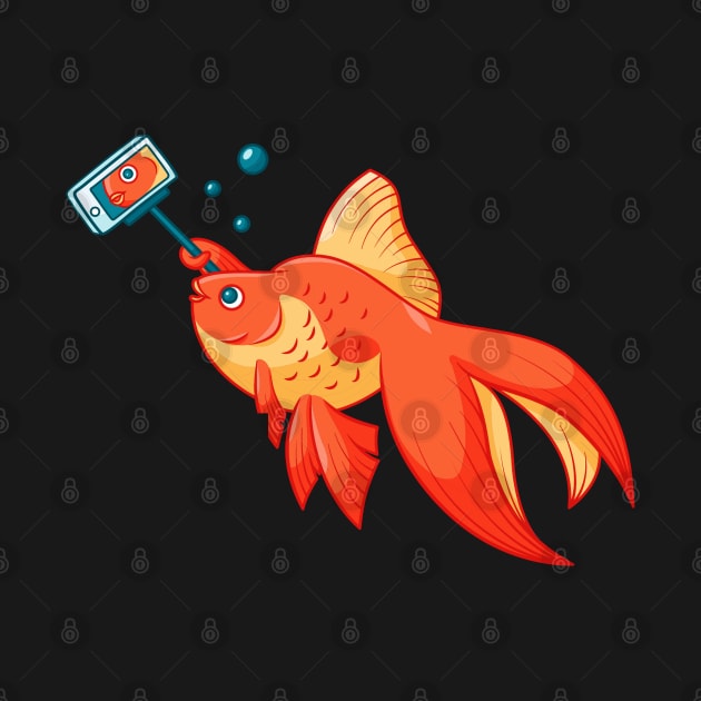 Funny Fish Taking Selfie - Selfie Lover by Artistic muss