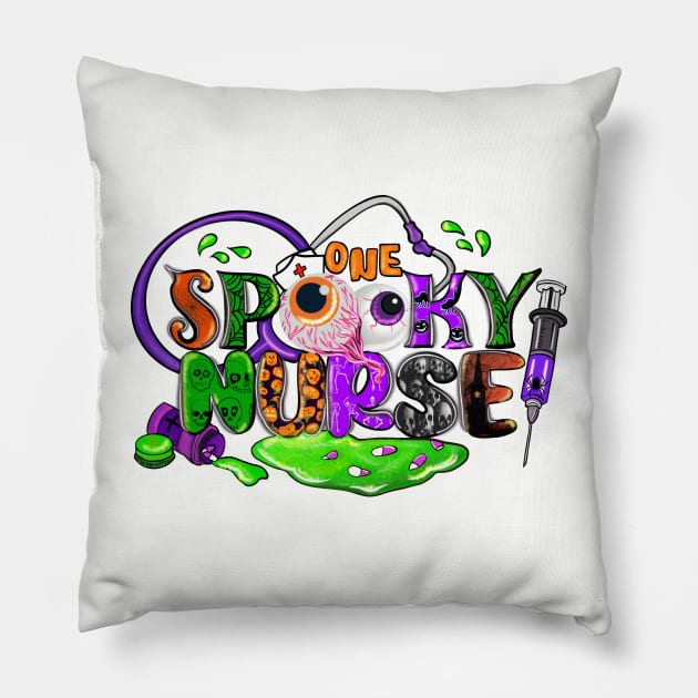 One spooky Nurse Halloween Design Pillow by Sheila’s Studio