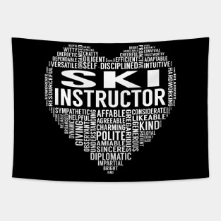 Ski Instructor Heart Tapestry