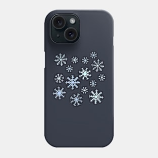 Blue snowflakes for winter season Phone Case