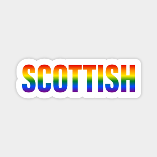 Rainbow Scottish LGBTQ Pride Magnet