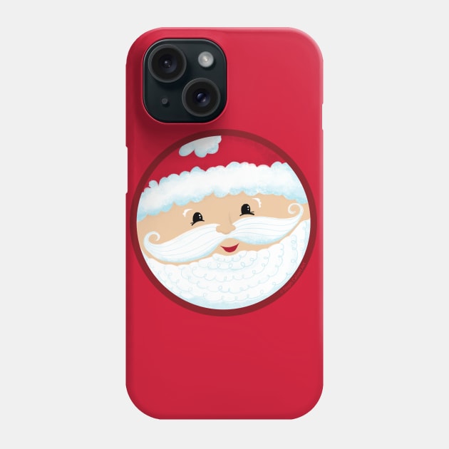 Cute Santa Claus Christmas Art Phone Case by Steph Calvert Art