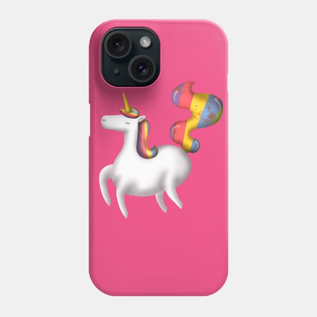 Chubby Cute Rainbow Unicorn Phone Case by VBleshka