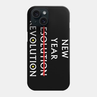 New Year Resolution / Revolution - Typography Design Phone Case