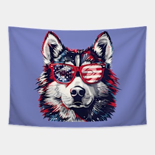 American 4th July Dog #4 Tapestry