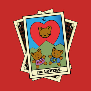 TAROT CARDS DECK | THE LOVERS. | FORTUNE CAT T-Shirt