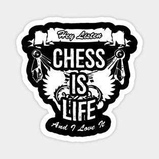 Chess Is Life Creative Job Typography Design Magnet