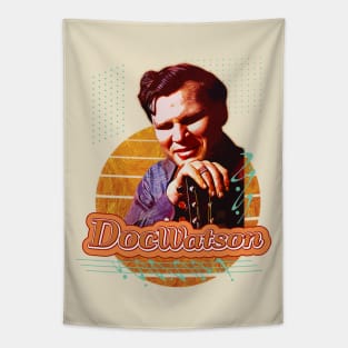 Doc watson \\ Retro Art Tapestry