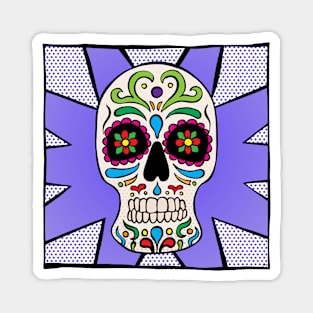 Sugar Skull - Purple Magnet