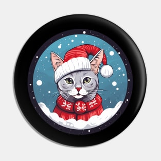 Egyptian Mau Cat Xmas, Love Cats Pin